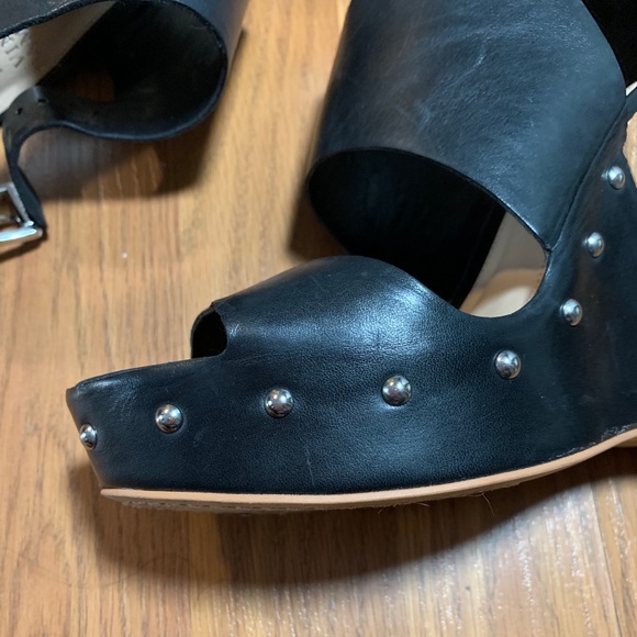 Vince Camuto Matta Studded Platform Wedge BLACK - Picture 7 of 9